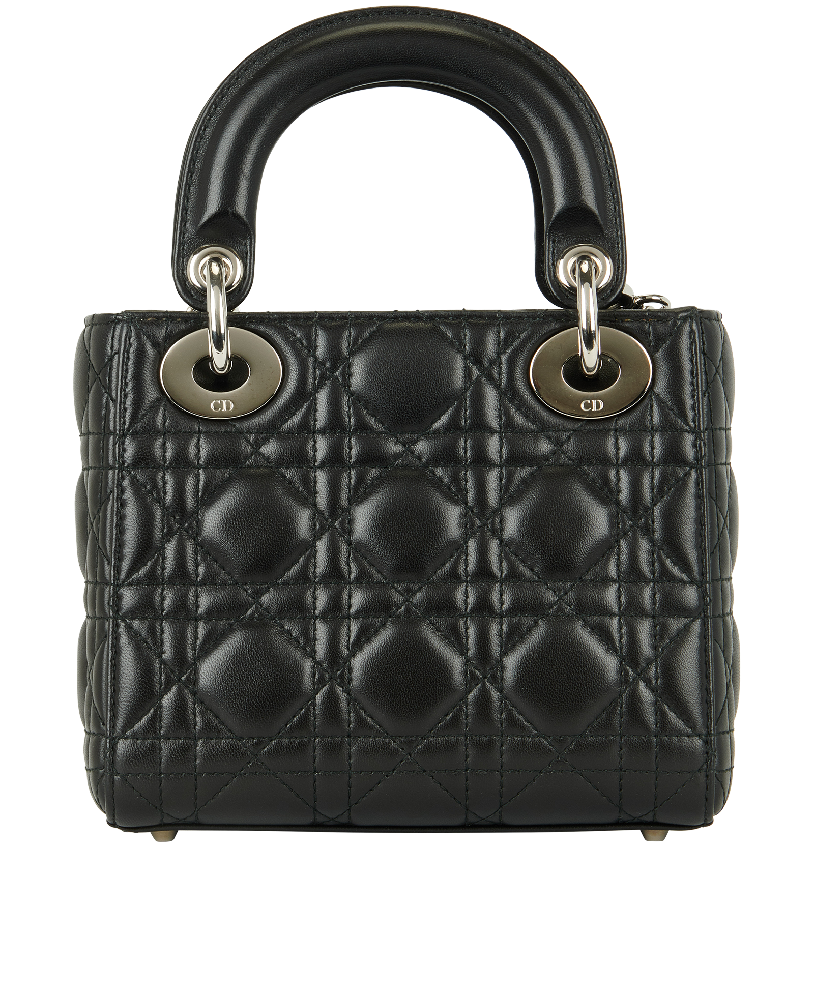 Mini Lady Dior Cannage, &pound;2,200, Handbags, Black, Leather, Back view